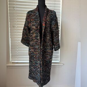 Anthropologie Do Everything In Love Duster Cardigan OS Multicolor Open Front Y2K